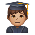 Emoji 👨🏽‍🎓 Studente: Carnagione Olivastra su Samsung One UI 6.1.