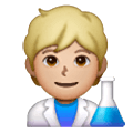 🧑🏼‍🔬 Emoji Wissenschaftler(in): mittelhelle Hautfarbe Samsung One UI 6.1.