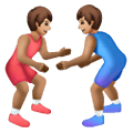 🤼🏽‍♂️ Emoji Hombres Luchando, Tono De Piel Medio en Samsung One UI 6.1.