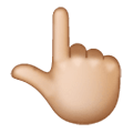 👆🏼 Emoji nach oben weisender Zeigefinger von hinten: mittelhelle Hautfarbe Samsung One UI 6.1.