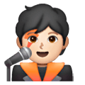 Emoji 🧑🏻‍🎤 Cantante: Carnagione Chiara su Samsung One UI 6.1.