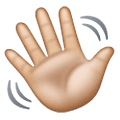 Émoji 👋🏼 Signe De La Main : Peau Moyennement Claire sur Samsung One UI 6.1.
