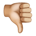 👎🏼 Emoji Daumen runter: mittelhelle Hautfarbe Samsung One UI 6.1.