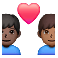 👨🏿‍❤️‍👨🏾 Emoji Pareja Enamorada - Hombre: Tono De Piel Oscuro, Hombre: Tono De Piel Oscuro Medio en Samsung One UI 6.1.