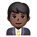 👨🏿‍💼 Emoji Büroangestellter: dunkle Hautfarbe Samsung One UI 6.1.