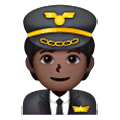 Emoji 🧑🏿‍✈️ Pilota: Carnagione Scura su Samsung One UI 6.1.