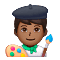 👨🏾‍🎨 Emoji Künstler: mitteldunkle Hautfarbe Samsung One UI 6.1.