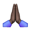 🙏🏿 Emoji Manos En Oración: Tono De Piel Oscuro en Samsung One UI 6.1.