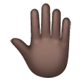 🤚🏿 Emoji erhobene Hand von hinten: dunkle Hautfarbe Samsung One UI 6.1.