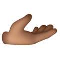 🫴🏾 Emoji Handfläche Nach Oben: mitteldunkle Hautfarbe Samsung One UI 6.1.