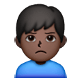 🙎🏿‍♂️ Emoji schmollender Mann: dunkle Hautfarbe Samsung One UI 6.1.