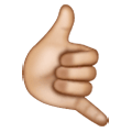 🤙🏼 Emoji ruf-mich-an-Handzeichen: mittelhelle Hautfarbe Samsung One UI 6.1.