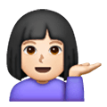 Emoji 💁🏻‍♀️ Donna Con Suggerimento: Carnagione Chiara su Samsung One UI 6.1.