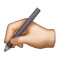 ✍🏼 Emoji Mano Escribiendo: Tono De Piel Claro Medio en Samsung One UI 6.1.