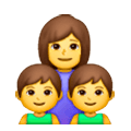 👩‍👦‍👦 Emoji Familie: Frau, Junge und Junge Samsung One UI 6.1.