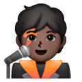 🧑🏿‍🎤 Emoji Cantante: Tono De Piel Oscuro en Samsung One UI 6.1.