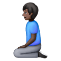 🧎🏿‍♂️ Emoji Hombre De Rodillas: Tono De Piel Oscuro en Samsung One UI 6.1.