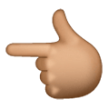👈🏽 Emoji nach links weisender Zeigefinger: mittlere Hautfarbe Samsung One UI 6.1.