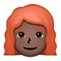 Émoji 👩🏿‍🦰 Femme : Peau Foncée Et Cheveux Roux sur Samsung One UI 6.1.
