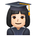 👩🏻‍🎓 Emoji Estudiante Mujer: Tono De Piel Claro en Samsung One UI 6.1.