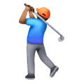 Émoji 🏌🏽‍♂️ Golfeur : Peau Légèrement Mate sur Samsung One UI 6.1.