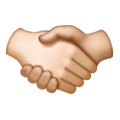🫱🏻‍🫲🏼 Emoji Handschlag: helle Hautfarbe, mittelhelle Hautfarbe Samsung One UI 6.1.
