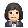 🤵🏻‍♀️ Emoji Mujer Con Esmoquin: Tono De Piel Claro en Samsung One UI 6.1.