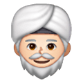 👳🏻‍♂️ Emoji Hombre Con Turbante: Tono De Piel Claro en Samsung One UI 6.1.