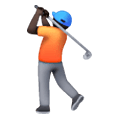 🏌🏿 Emoji Golfista: Tono De Piel Oscuro en Samsung One UI 6.1.