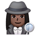 🕵🏿‍♀️ Emoji Detective Mujer: Tono De Piel Oscuro en Samsung One UI 6.1.