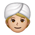 👳🏼‍♀️ Emoji Frau mit Turban: mittelhelle Hautfarbe Samsung One UI 6.1.