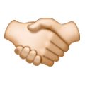 🤝🏻 Emoji Aperto De Mãos, Pele Clara na Samsung One UI 6.1.