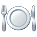 🍽️ Emoji Cuchillo Y Tenedor Con Un Plato en Samsung One UI 6.1.