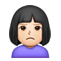 🙎🏻‍♀️ Emoji Mujer Haciendo Pucheros: Tono De Piel Claro en Samsung One UI 6.1.