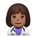 👩🏾‍⚕️ Emoji Profesional Sanitario Mujer: Tono De Piel Oscuro Medio en Samsung One UI 6.1.