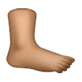 Emoji 🦶🏽 Piede: Carnagione Olivastra su Samsung One UI 6.1.
