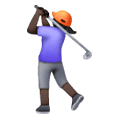 🏌🏿‍♀️ Emoji Mulher Golfista: Pele Escura na Samsung One UI 6.1.