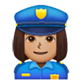 👮🏽‍♀️ Emoji Polizistin: mittlere Hautfarbe Samsung One UI 6.1.
