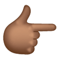 👉🏾 Emoji Dorso De Mano Con índice A La Derecha: Tono De Piel Oscuro Medio en Samsung One UI 6.1.