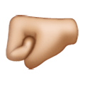 🤛🏼 Emoji Puño Hacia La Izquierda: Tono De Piel Claro Medio en Samsung One UI 6.1.