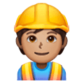 👷🏽 Emoji Bauarbeiter(in): mittlere Hautfarbe Samsung One UI 6.1.