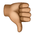 Emoji 👎🏽 Pollice Verso: Carnagione Olivastra su Samsung One UI 6.1.