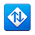 ⛖ Emoji Schwarzes Linksfahrordnung-Doppelverkehr-Zeichen Samsung TouchWiz Nature UX 2.