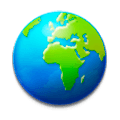 Émoji 🌍 Globe Tourné Sur L’Afrique Et L’Europe sur Samsung TouchWiz Nature UX 2.