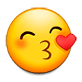 😙 Emoji küssendes Gesicht mit lächelnden Augen Samsung TouchWiz Nature UX 2.