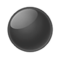 Émoji ⚫ Disque Noir sur Samsung TouchWiz Nature UX 2.