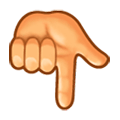 👇 Emoji Dorso De Mano Con índice Hacia Abajo en Samsung TouchWiz Nature UX 2.