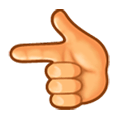 👈 Emoji Dorso Da Mão Com Dedo Indicador Apontando Para A Esquerda na Samsung TouchWiz Nature UX 2.