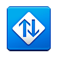 ⛖ Emoji Schwarzes Linksfahrordnung-Doppelverkehr-Zeichen Samsung TouchWiz 7.0.