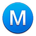 Ⓜ️ Emoji Buchstabe „M“ in Kreis Samsung TouchWiz 7.0.